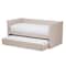 Baxton Studio Alena Modern Light Beige Daybed with Trundle 135-7435 - alternate 2